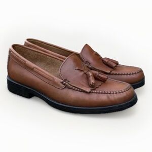 GH Bass Weejuns Marietta II Loafers Women 7M Brown Leather Tassel Kiltie Slip-On